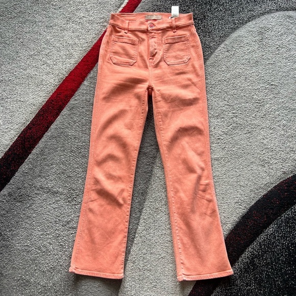 7 For All Mankind Grapefruit Slim Kick Jeans - Picture 1 of 5